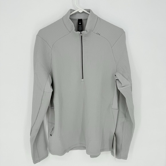 lululemon athletica Other - Lululemon Men's Waffle-Knit Half Zip In Silver Drop